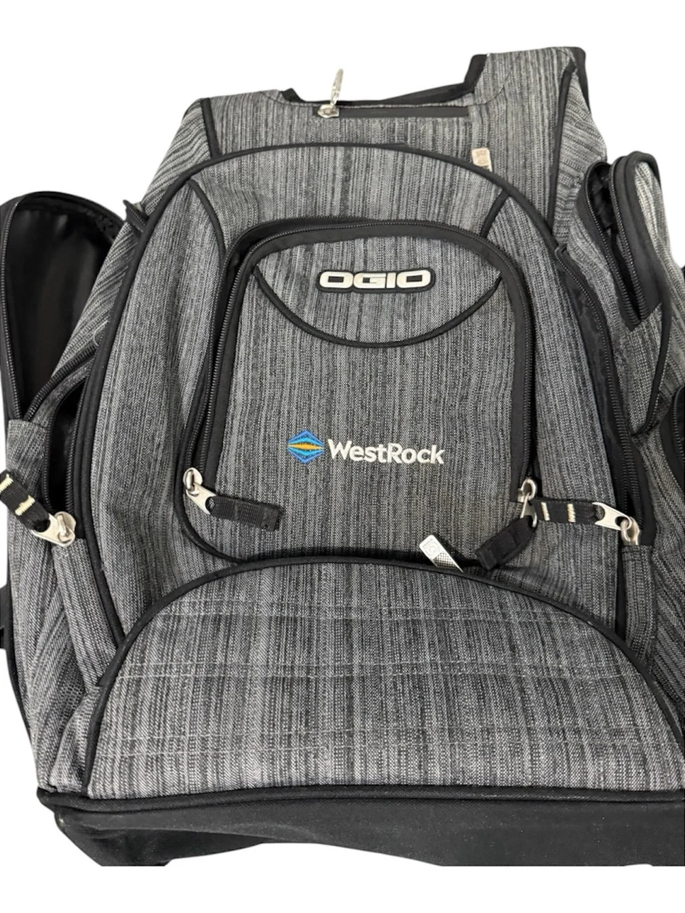 OGIO Gray WestRock Striped Laptop Backpack